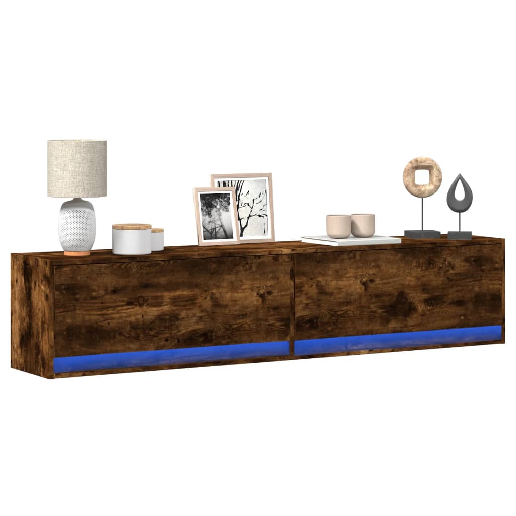 Tv-Wandmeubel Met Led-Verlichting 80X31X35 Cm