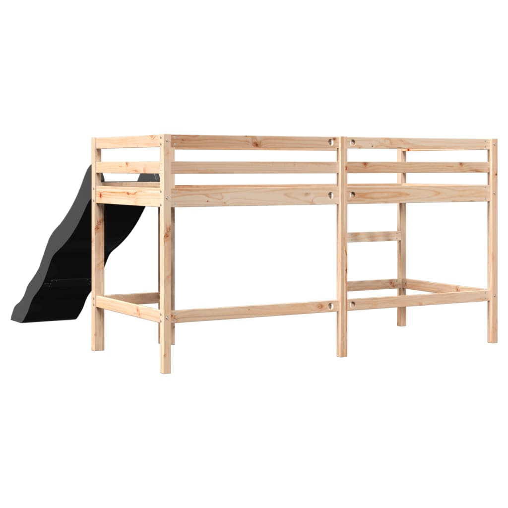 Kinderhoogslaper Zonder Matras Massief Grenenhout