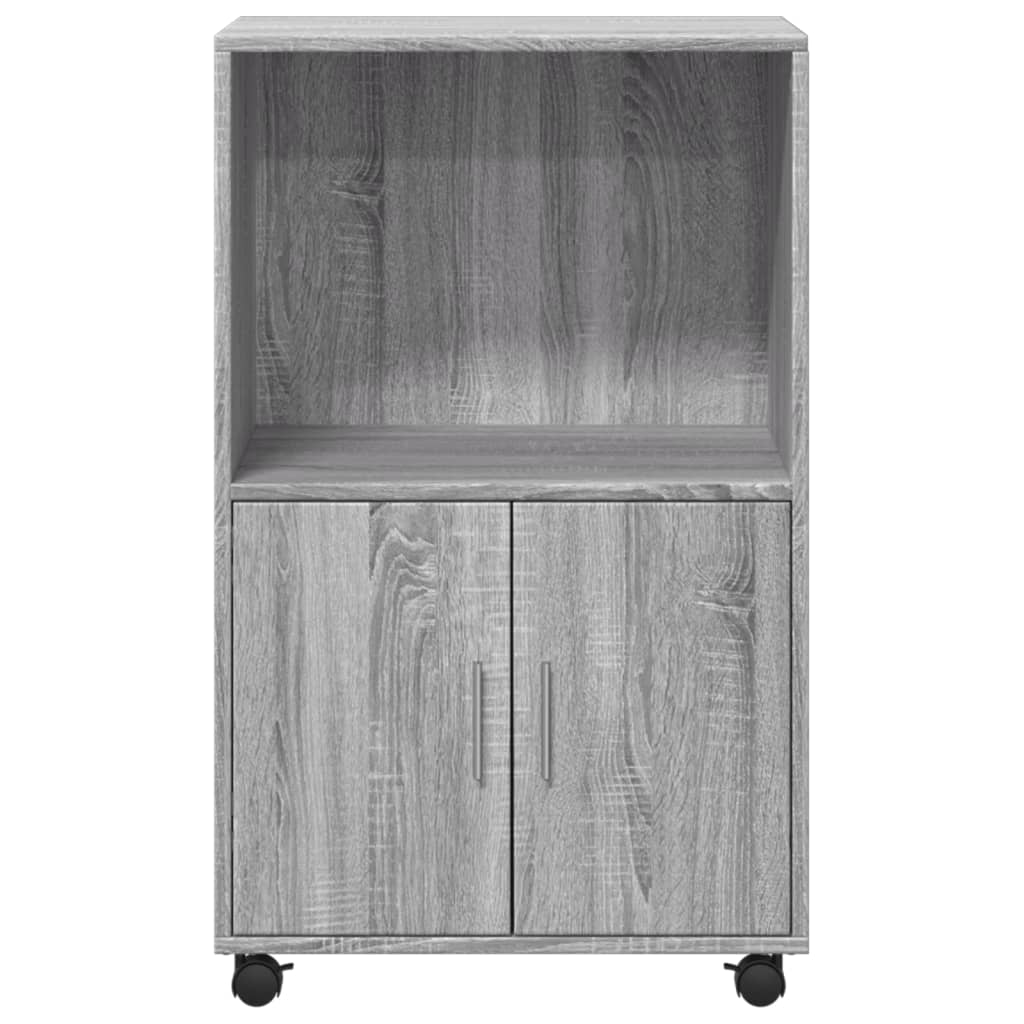Rolkast 55X40X91 Cm Bewerkt Hout Eikenkleurig