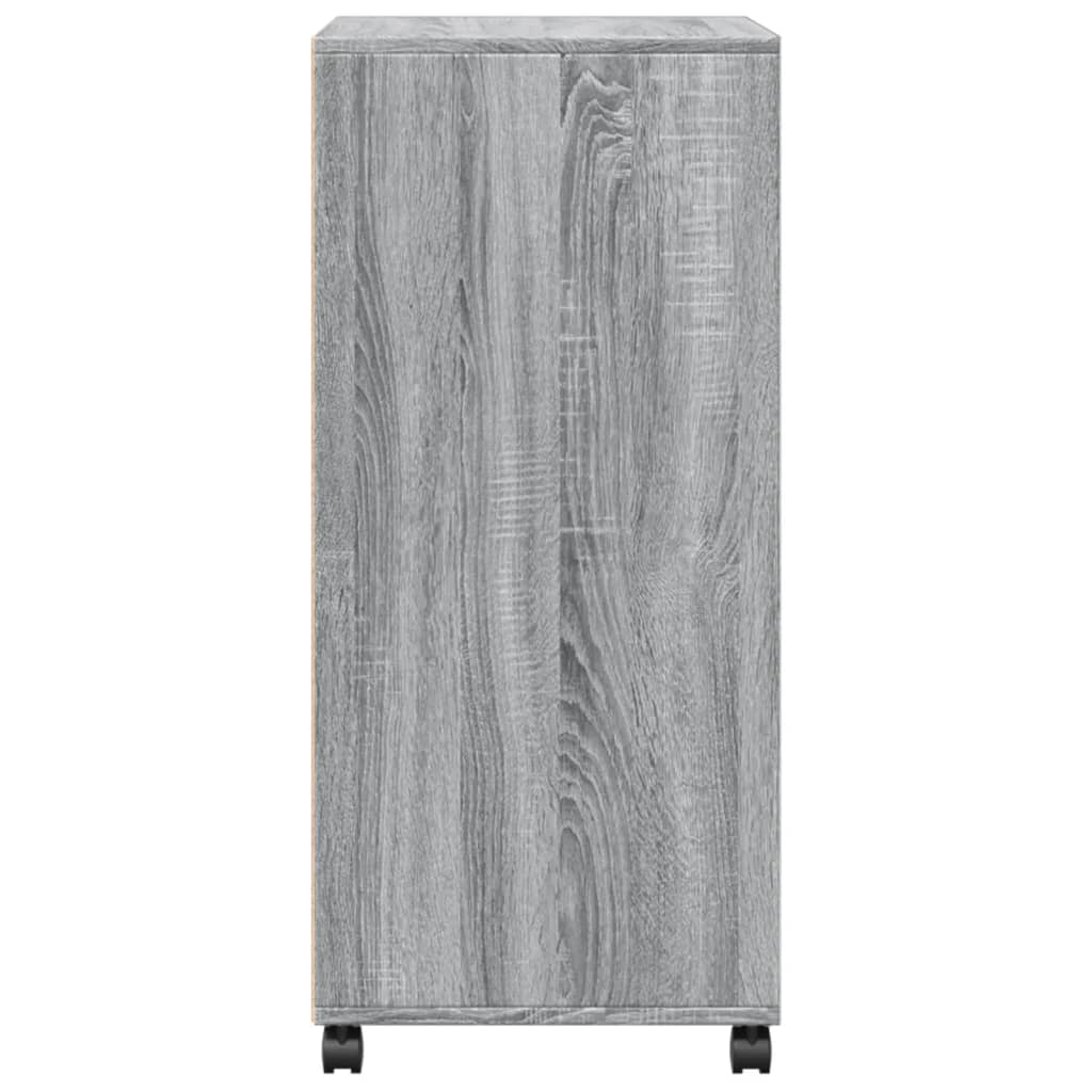 Rolkast 55X40X91 Cm Bewerkt Hout Eikenkleurig