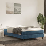 Pocketveringmatras 80X200X20 Cm Fluweel Donkerblauw