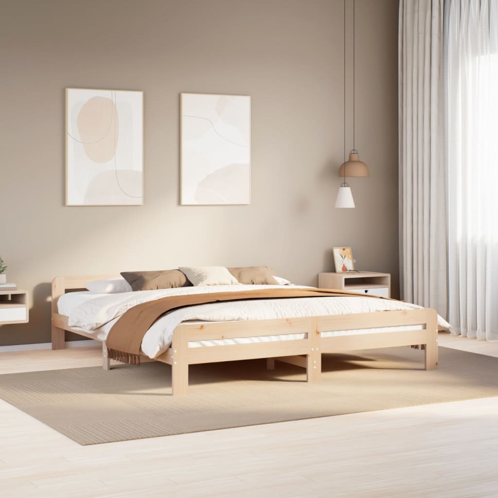 Bedframe Zonder Matras Massief Grenenhout