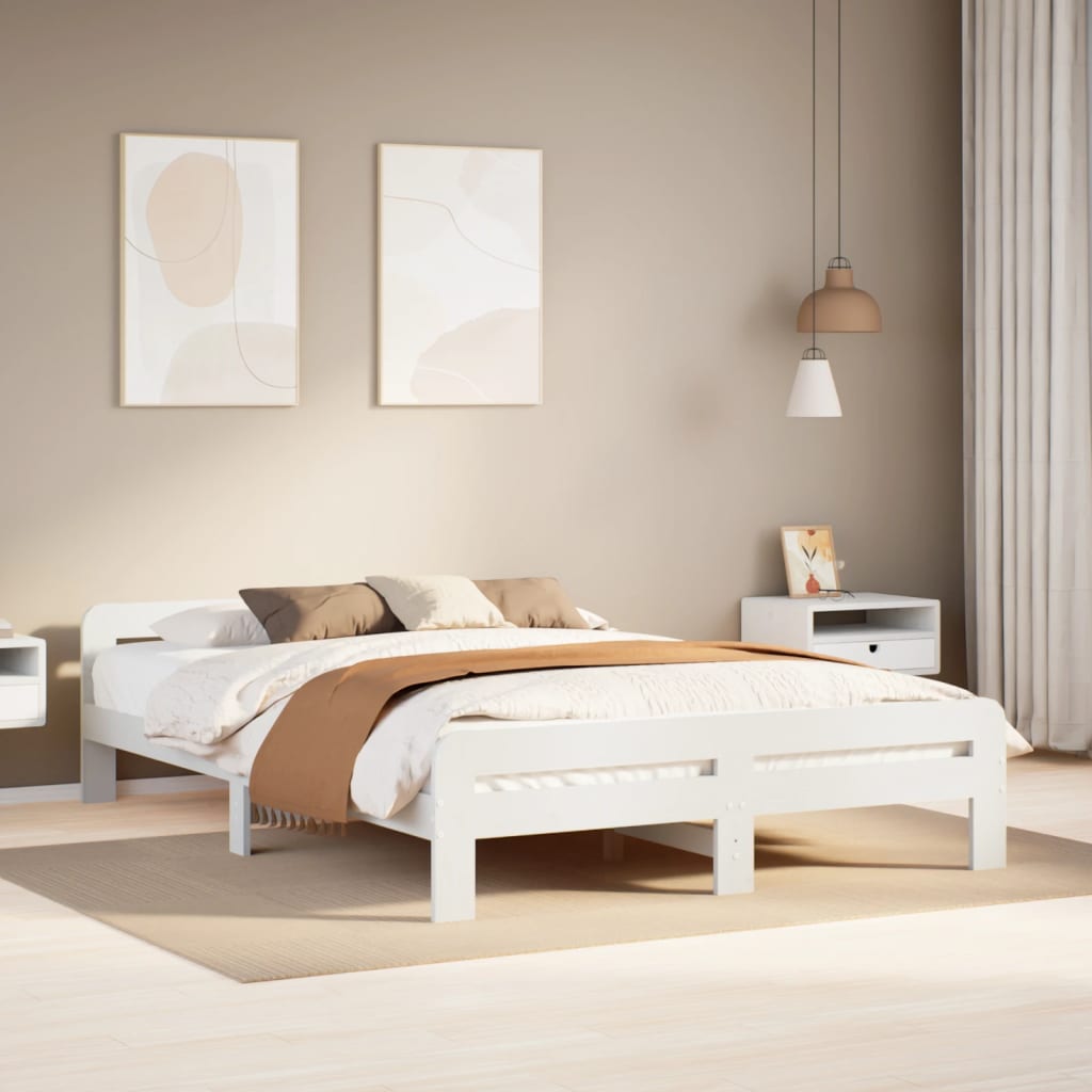Bedframe Zonder Matras Massief Grenenhout