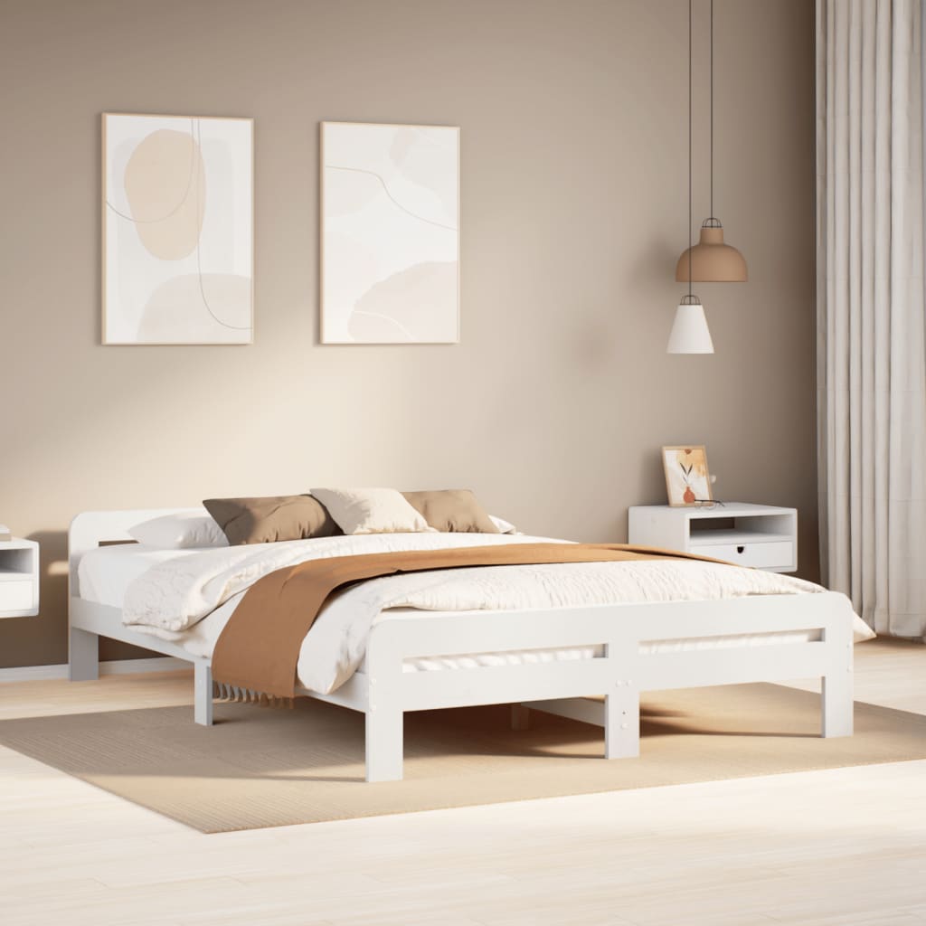 Bedframe Zonder Matras Massief Grenenhout