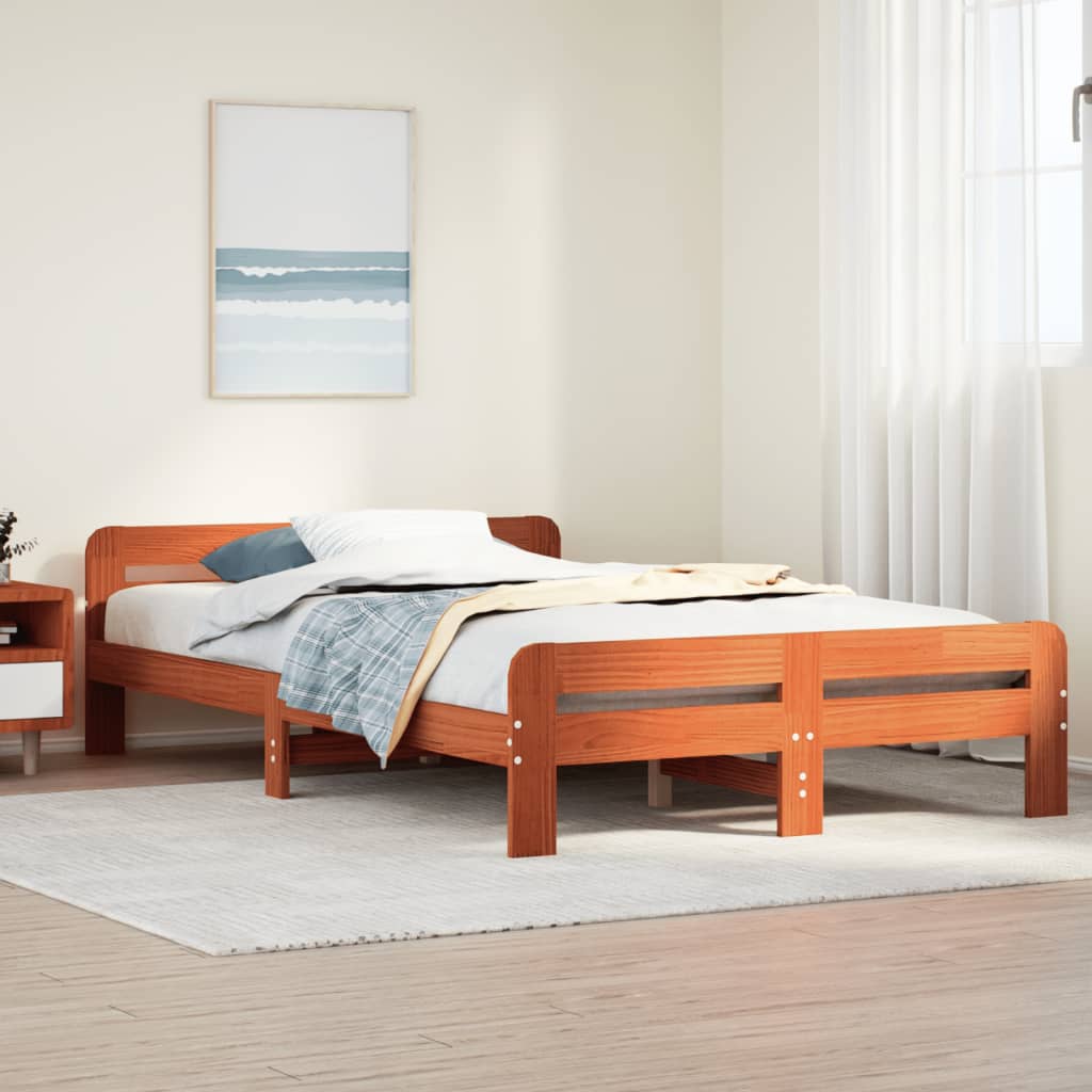 Bedframe Zonder Matras Massief Grenenhout