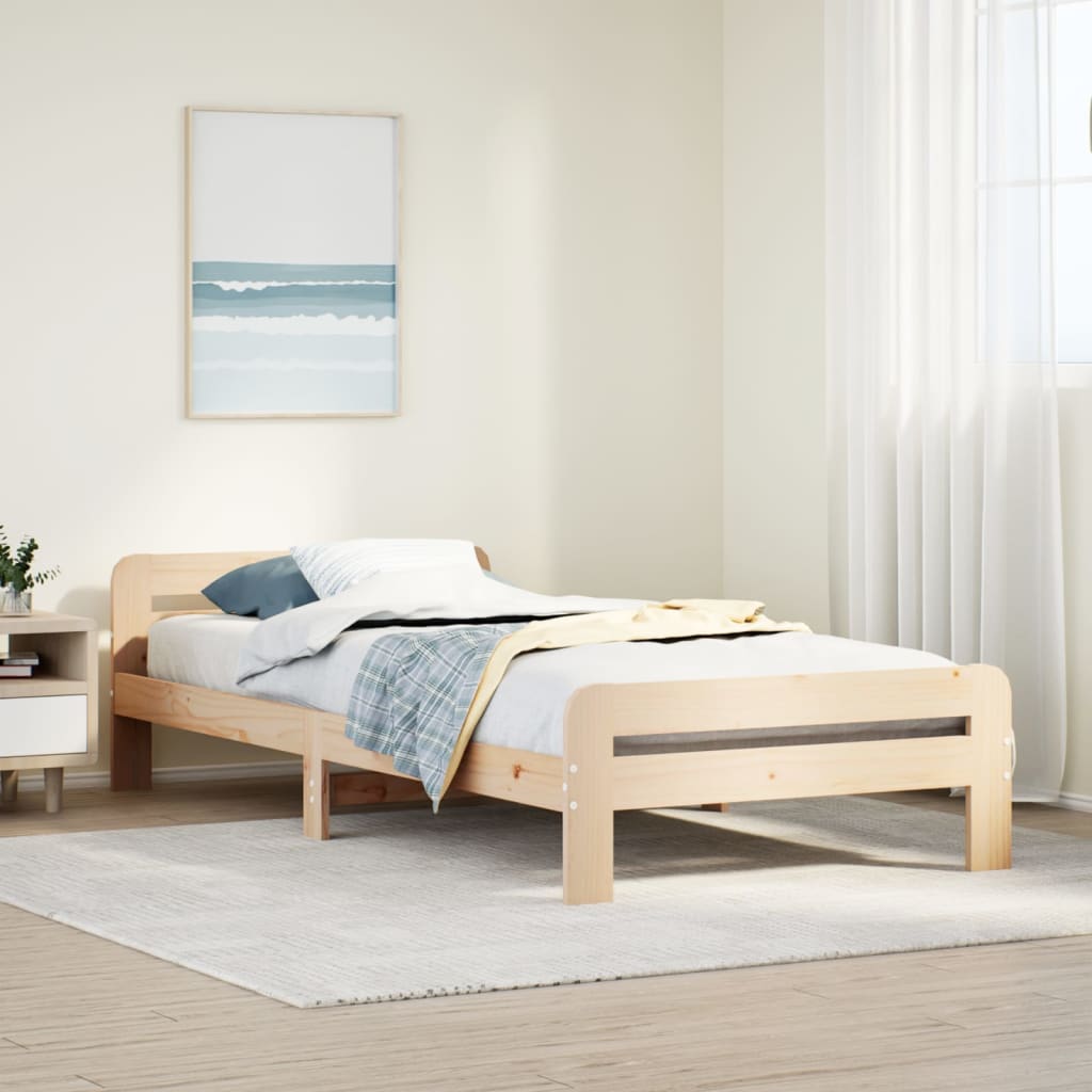 Bedframe Zonder Matras Massief Grenenhout