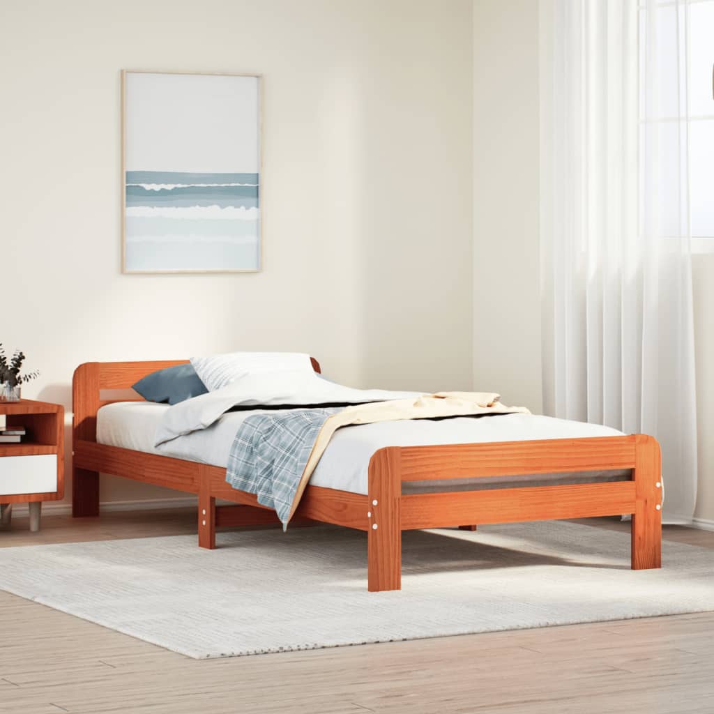 Bedframe Zonder Matras Massief Grenenhout
