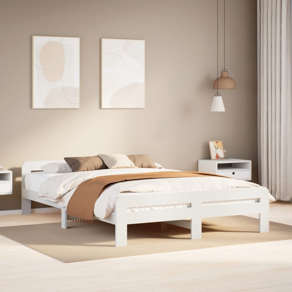 Bedframe Zonder Matras Massief Grenenhout