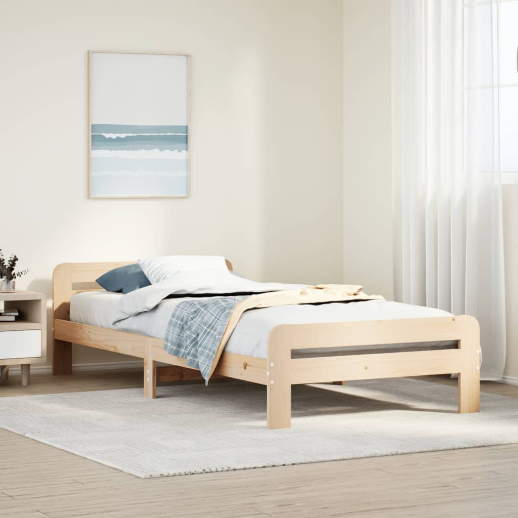 Bedframe Zonder Matras Massief Grenenhout