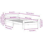 Bedframe Zonder Matras Massief Grenenhout