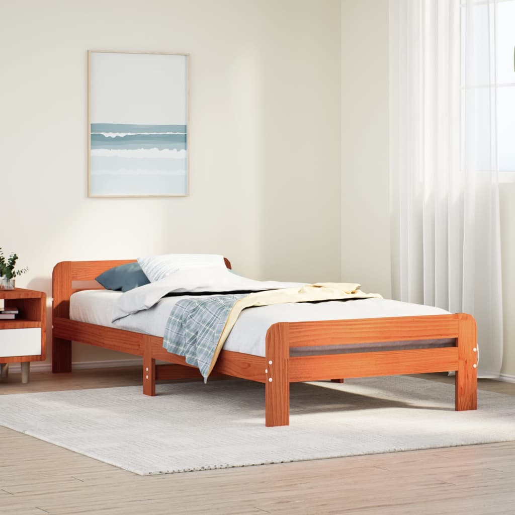 Bedframe Zonder Matras Massief Grenenhout