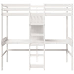 Hoogslaper Met Bureau En Schappen Grenenhout 90X200Cm