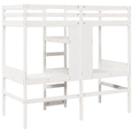 Hoogslaper Met Bureau En Schappen Grenenhout 90X200Cm