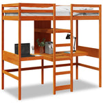 Hoogslaper Met Bureau En Schappen Grenenhout 90X200Cm