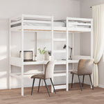 Hoogslaper Met Bureau En Schappen Grenenhout 90X200Cm