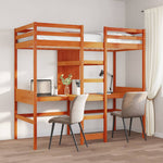 Hoogslaper Met Bureau En Schappen Grenenhout 90X200Cm