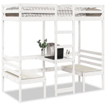 Hoogslaper Met Bureau En Stoelen Massief Grenenhout 90X200Cm
