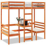 Hoogslaper Met Bureau En Stoelen Massief Grenenhout 90X200Cm