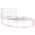 Bedframe Zonder Matras Metaal Kleurig