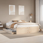 Bedframe Zonder Matras Met Lades Grenenhout