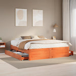 Bedframe Zonder Matras Met Lades Grenenhout
