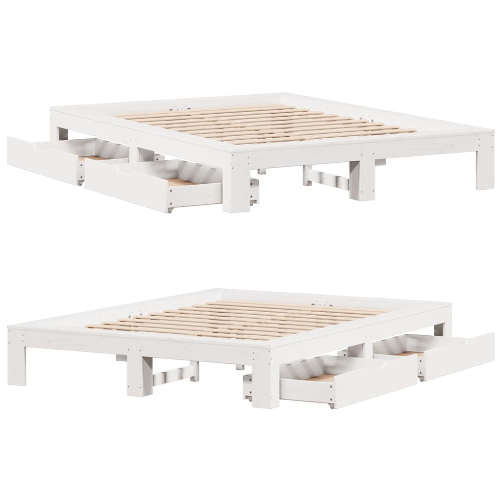 Bedframe Zonder Matras Massief Grenenhout
