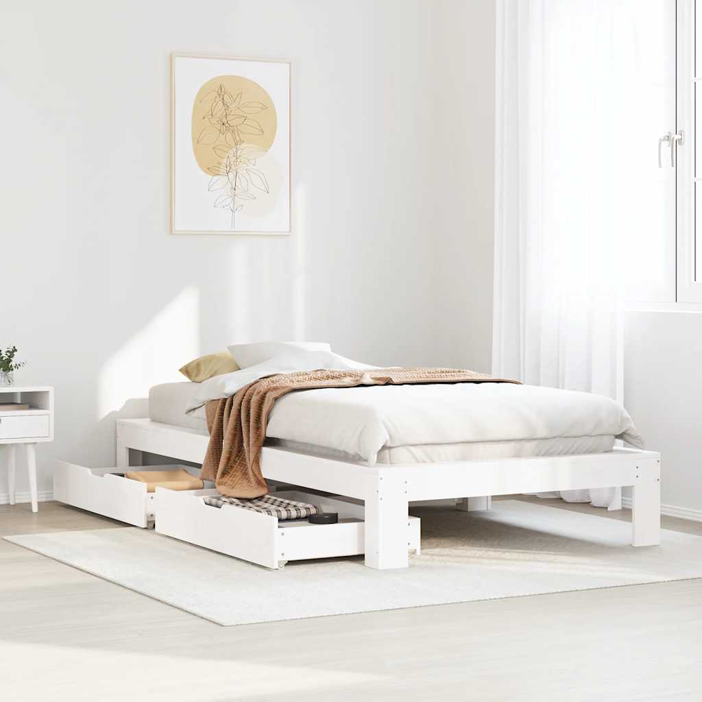 Bedframe Zonder Matras Massief Grenenhout