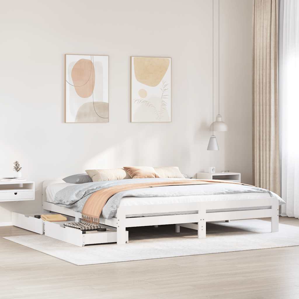 Bedframe Zonder Matras Massief Grenenhout