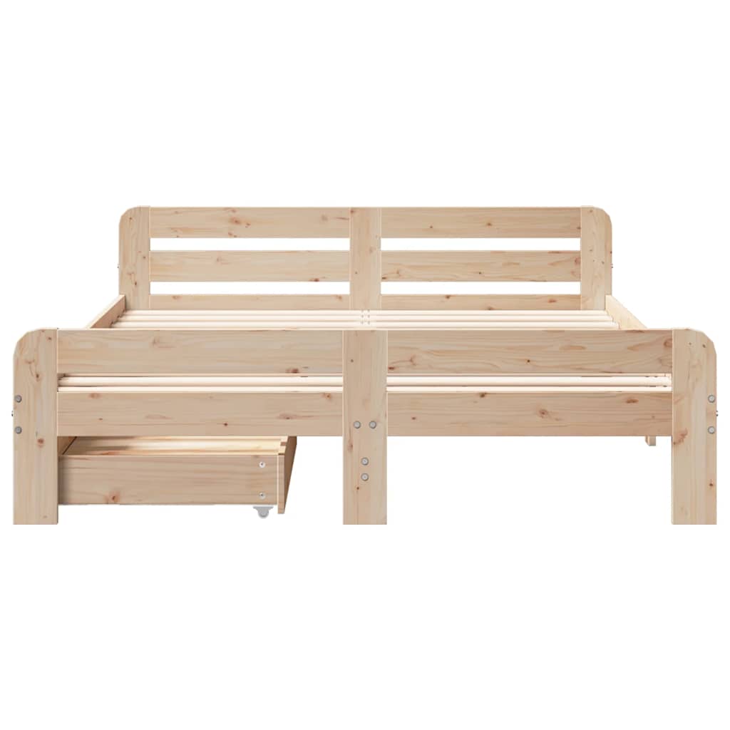 Bedframe Zonder Matras Massief Grenenhout
