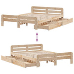 Bedframe Zonder Matras Massief Grenenhout