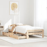 Bedframe Zonder Matras Massief Grenenhout