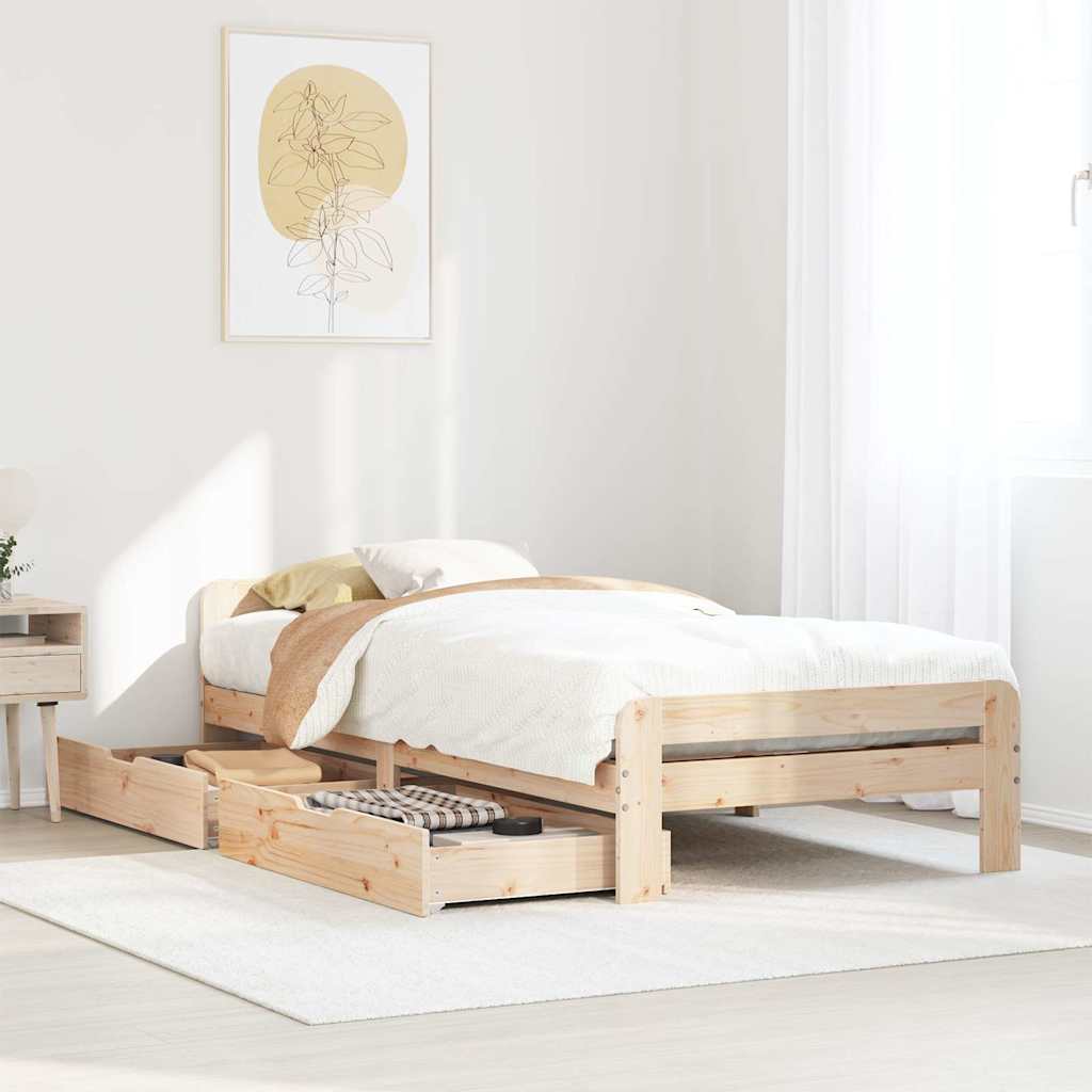 Bedframe Zonder Matras Massief Grenenhout