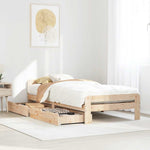 Bedframe Zonder Matras Massief Grenenhout