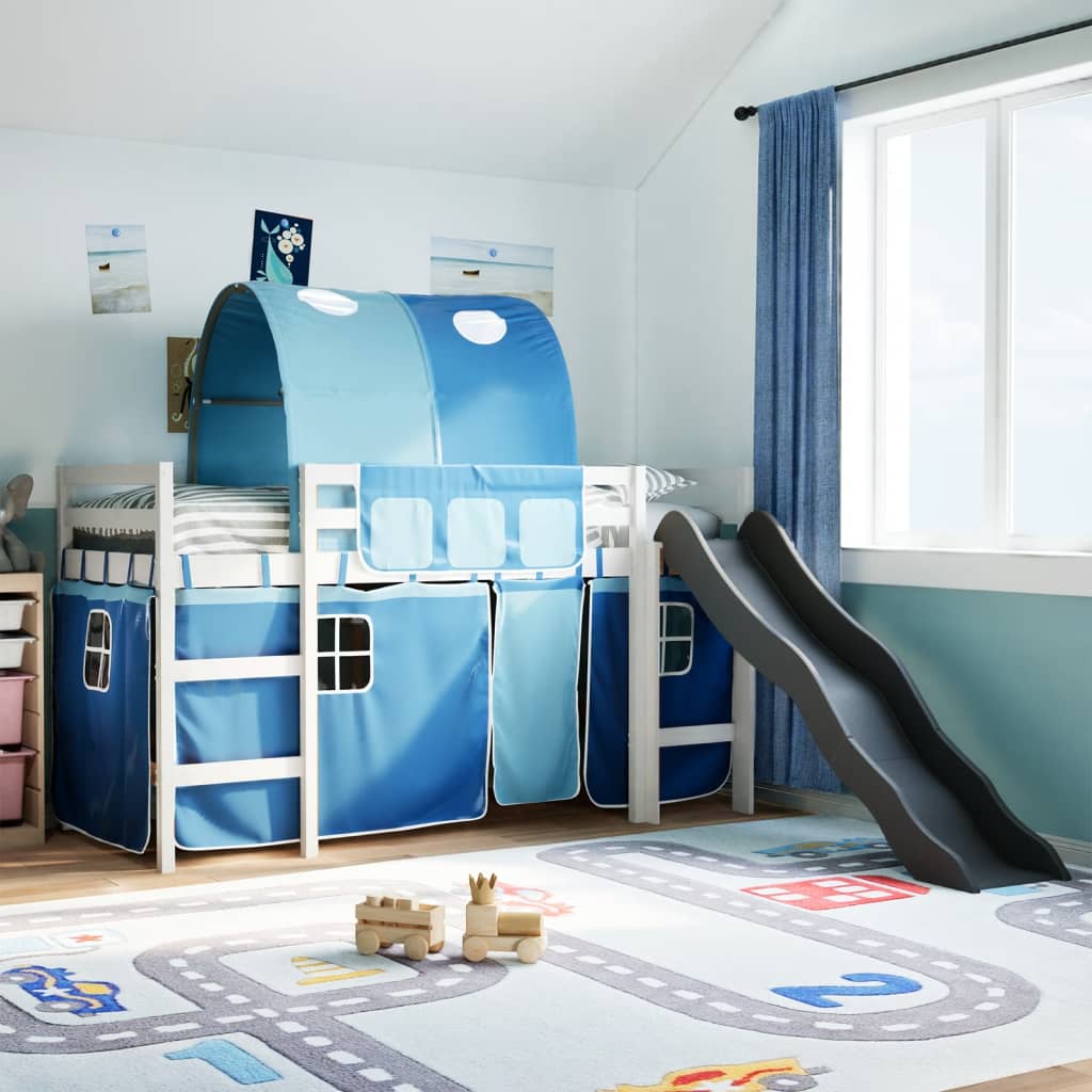 Kinderhoogslaper Met Tunnel Massief Grenenhout