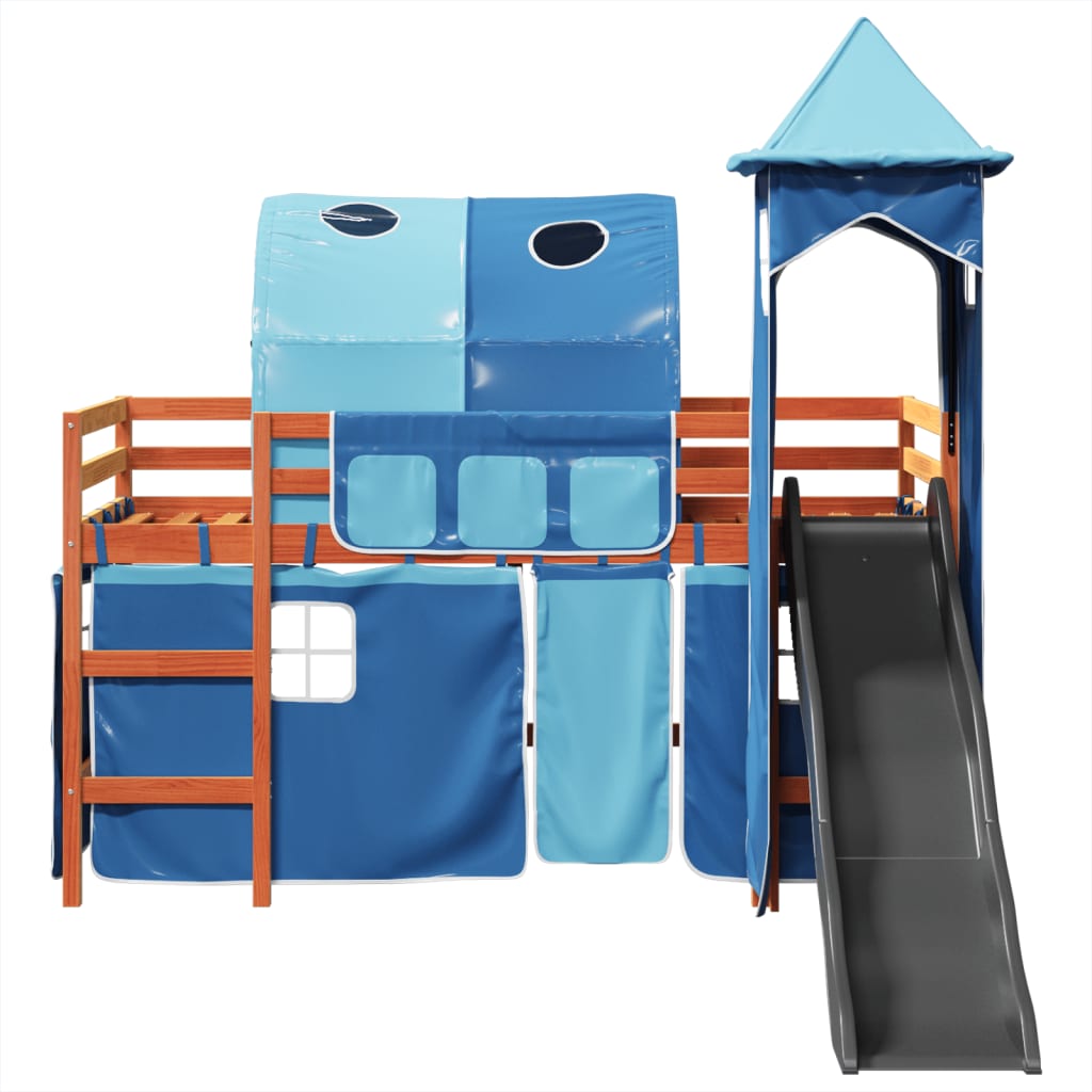 Kinderhoogslaper Met Toren Massief Grenenhout