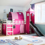 Kinderhoogslaper Met Toren Massief Grenenhout