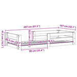 Bedframe Zonder Matras Massief Grenenhout