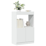 Hoge Kast 92X33X Bewerkt Hout Wit