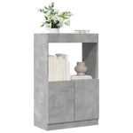 Hoge Kast 92X33X Bewerkt Hout Betongrijs