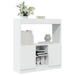Hoge Kast 92X33X Bewerkt Hout Wit