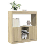 Hoge Kast 92X33X Bewerkt Hout Kleurig Sonoma Eiken