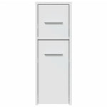 Badkamerkast Smal Met Wielen Bewerkt Hout