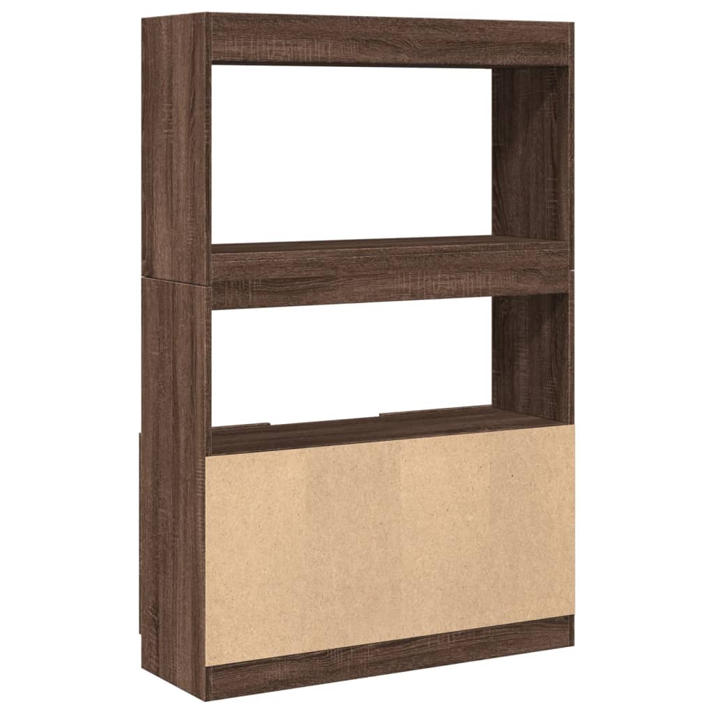 Hoge Kast 92X33X Bewerkt Hout Bruin Eikenkleur