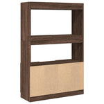 Hoge Kast 92X33X Bewerkt Hout Bruin Eikenkleur
