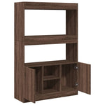 Hoge Kast 92X33X Bewerkt Hout Bruin Eikenkleur