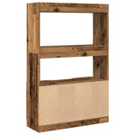 Hoge Kast 92X33X Bewerkt Hout Kleurig Oud Hout