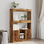 Hoge Kast 92X33X Bewerkt Hout Kleurig Oud Hout