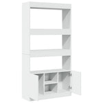 Hoge Kast 92X33X Bewerkt Hout Wit