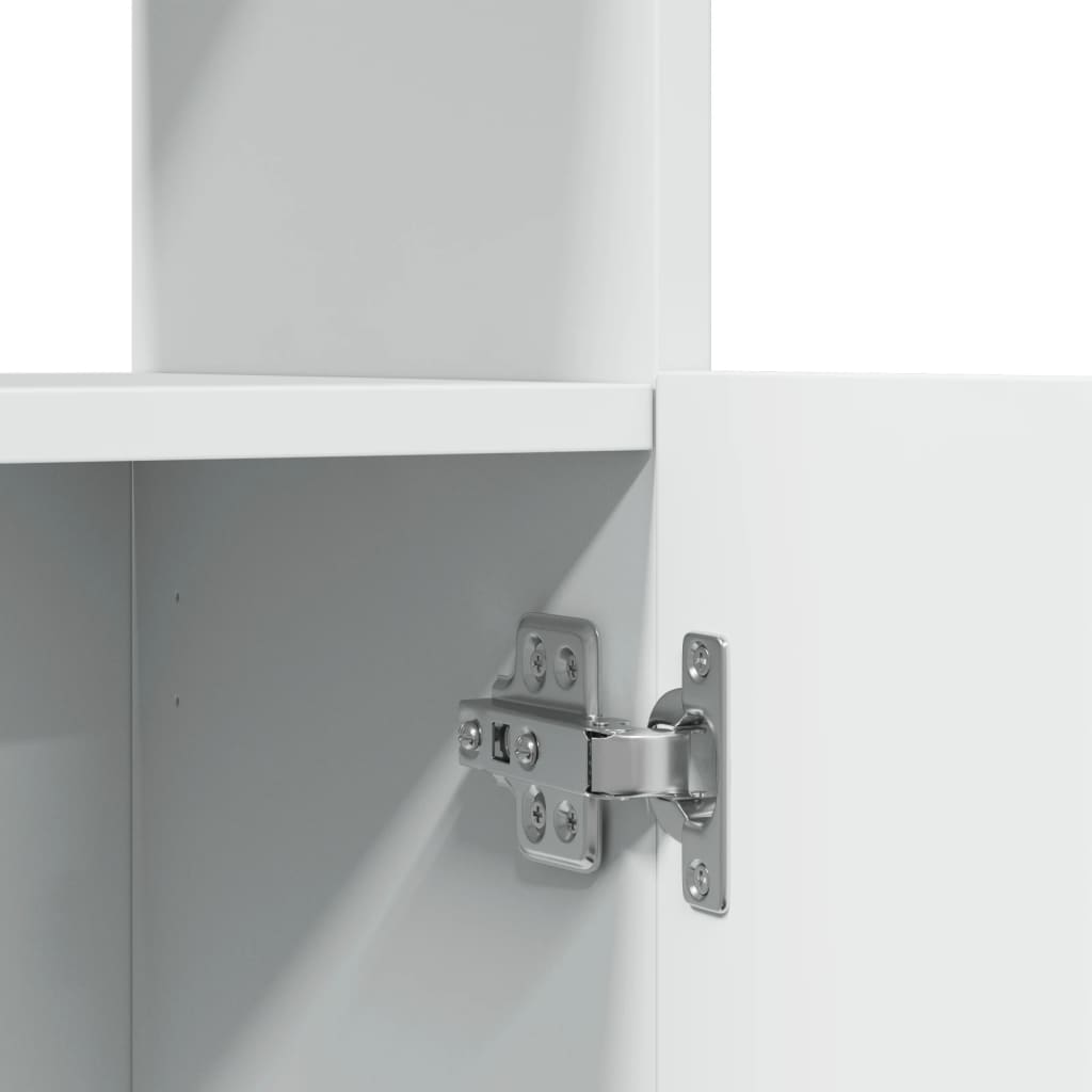 Hoge Kast 92X33X Bewerkt Hout Wit