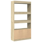 Hoge Kast 92X33X Bewerkt Hout Kleurig Sonoma Eiken